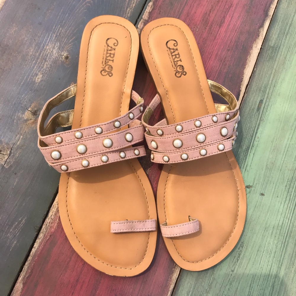 Blush Pink Jeweled Sandals